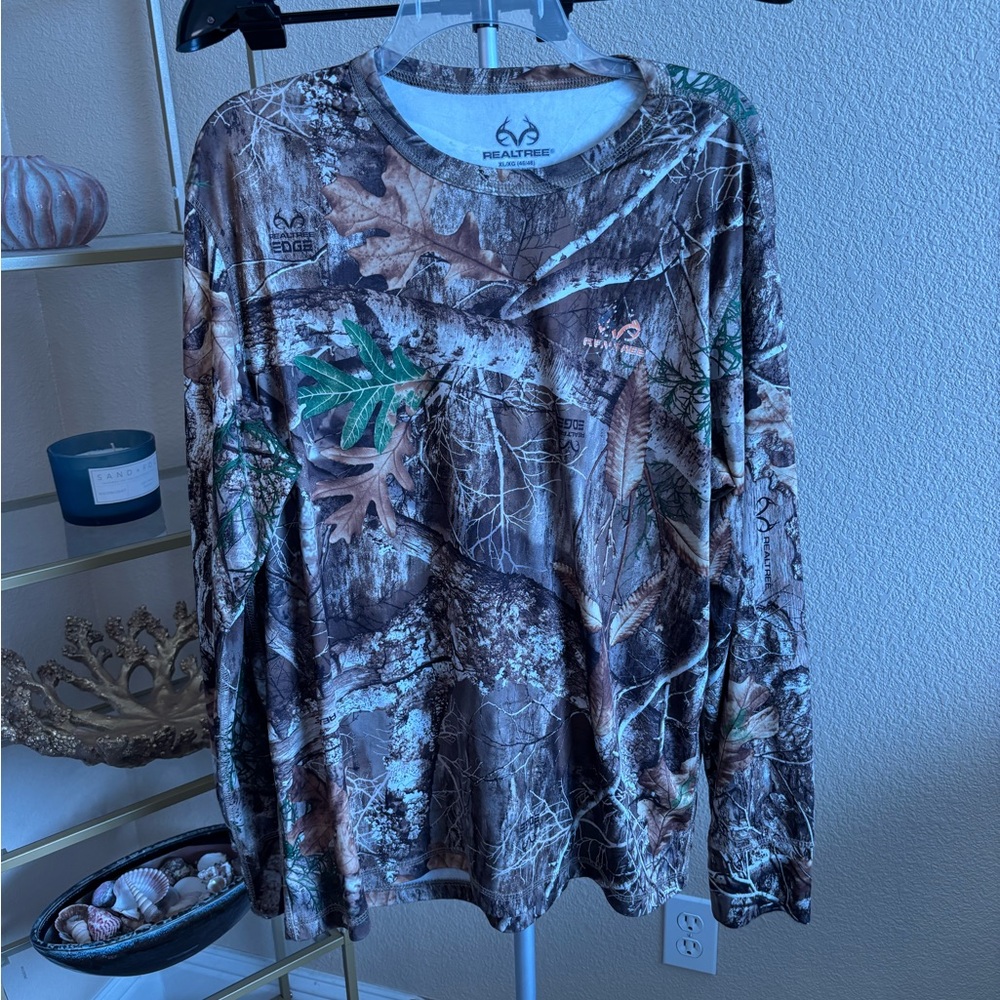 Realtree Edge Camo‎ Long Sleeve Performance Shirt XL 46/48 Polyester Hunting